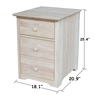 Riley 2 Drawer File Cabinet Unfinished - International Concepts - Image 10