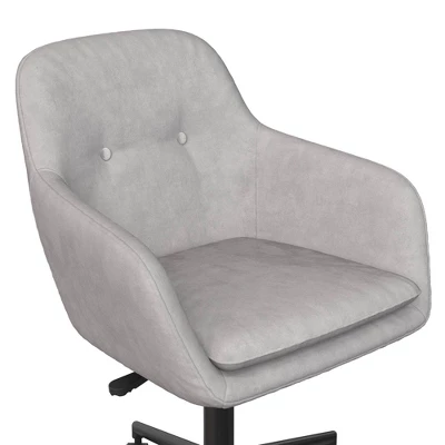 Westerleigh Office Task Chair Light Gray Velvet - Cosmoliving By Cosmopolitan - Image 6