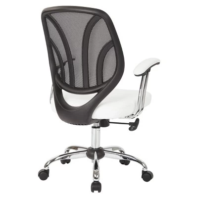 Screen Back Chair Faux Leather - Office Star - Image 2