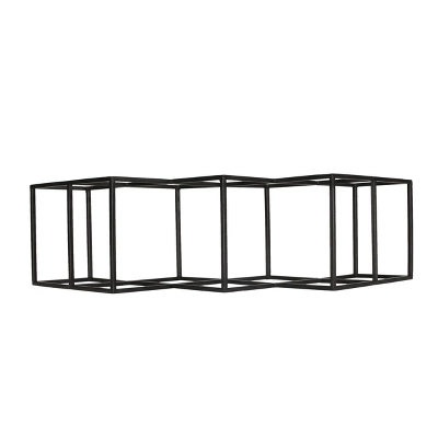 Mcclellan Modern Industrial 7 Bottle Tabletop Wine Rack Black - Christopher Knight Home - Image 4
