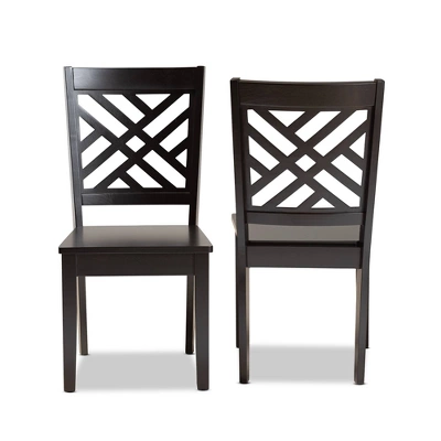 Caron Wood Dining Chair Set - Baxton Studio - Image 8