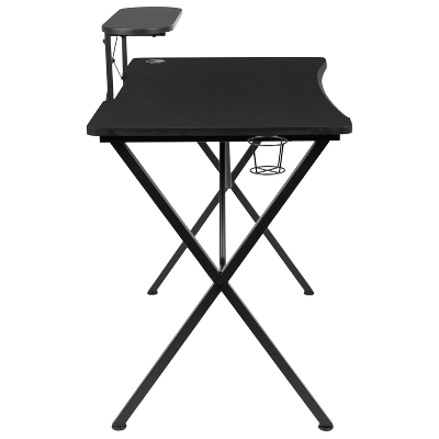 BlackArc Tango Gaming Desk & Chair Set - Reclining Gaming Chair With Slide-Out Footrest & Gaming Desk With Cupholder/Headphone Hook - Image 2