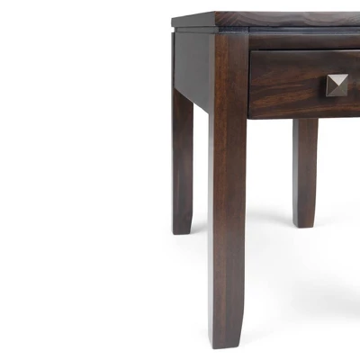 14" Essex Narrow Side Table Mahogany Brown - WyndenHall - Image 5