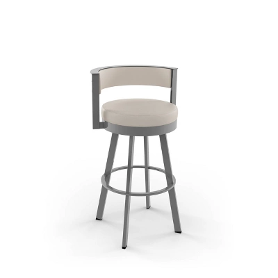 26" Browser Swivel Counter Height Barstool With Upholstered Seat - Amisco - Image 10