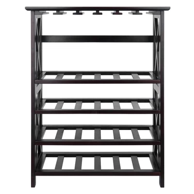 Rio 24 Bottles Wine Rack Wood/Espresso - Winsome
