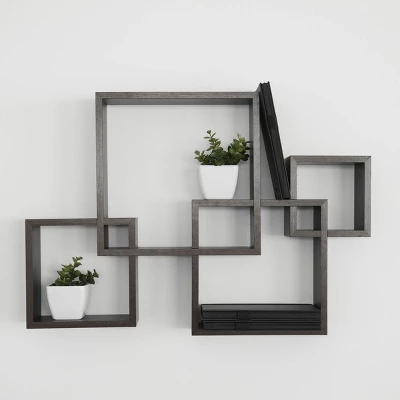 25.5" X 17.75" Intersecting Cube Wall Shelf - Danya B. - Image 2