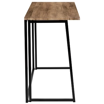 Emma And Oliver Small 36" Rustic Natural Home Office Folding Computer Desk - Laptop Desk - Image 5