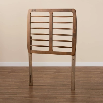 Carolyn Wood Headboard Walnut - Baxton Studio - Image 3