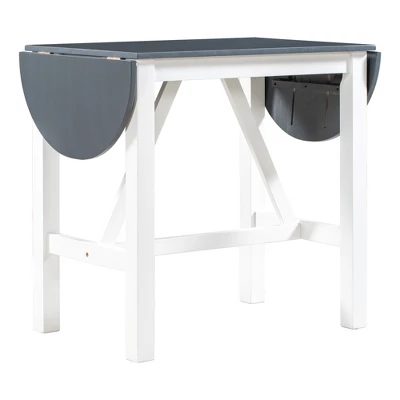 3-Piece Wood Counter Height Drop Leaf Dining Table Set-ModernLuxe - Image 8