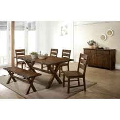 Kelley Rectangular Wood Dining Table Walnut - HOMES: Inside + Out