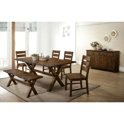 Kelley Rectangular Wood Dining Table Walnut - HOMES: Inside + Out