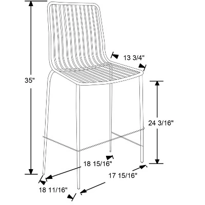 Set Of 2 Sodra Rounded Seat Wire Counter Height Barstool Black - Threshold™ - Image 5