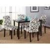 5Pc Elly Sophia Parson Dining Set Cream/Black - Buylateral