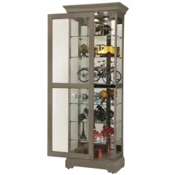 Howard Miller 680637 Howard Miller Martindale Vi Curio Cabinet 680637 Aged Grey