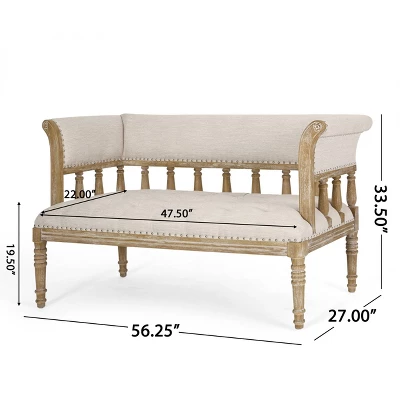 Loyning Traditional Fabric Tufted Loveseat - Christopher Knight Home - Image 9