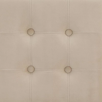 29" Set Of 2 Ervyn Gold Finish Velvet Button Tufted Bar Height Chairs - Inspire Q - Image 7