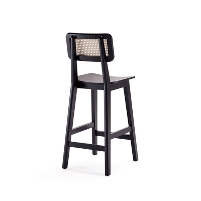 Versailles Wood Counter Height Barstool Black/Natural - Manhattan Comfort - Image 4