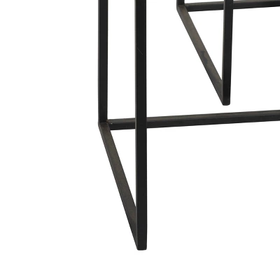 Contemporary Metal Bar Cart Black - Olivia & May - Image 3