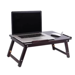 BirdRock Home Bamboo Laptop Lap Tray With Adjustable Legs - Walnut