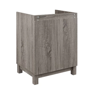 2 Drawers Filing Cabinet Wood/Gray - Linon - Image 4