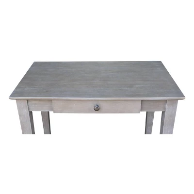 Small Desk With Drawer And Chair Washed Gray/Taupe - International Concepts - Image 5