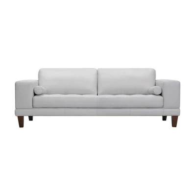 Wynne Genuine Leather Sofa Dove Gray - Armen Living