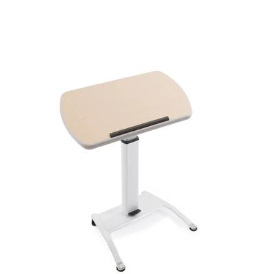 Cruizer Pivot Mobile Podium β Tilting Desktop And Pneumatic Height Adjustment β White β Stand Steady
