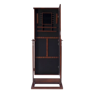 Chiara Cheval Mirror/Jewelry Wardrobe Walnut - Powell Company - Image 3