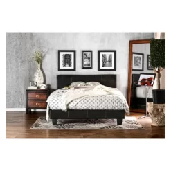 Lizsa Leatherette Upholstered Eastern Bed - HOMES: Inside + Out