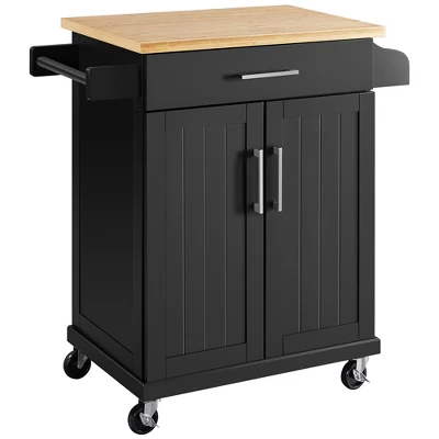 Yaheetech Rolling Kitchen Island Kitchen Cart With Towel Rack & Drawer - Image 8