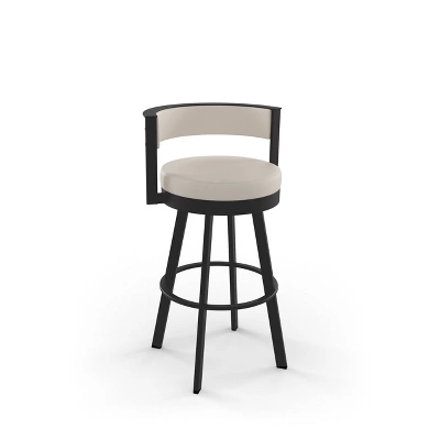 26" Browser Swivel Counter Height Barstool With Upholstered Seat - Amisco - Image 8