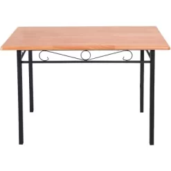 Costway 47'' Dining Table Modern Rectangular Kitchen With Spacious Tabletop & Steel Legs