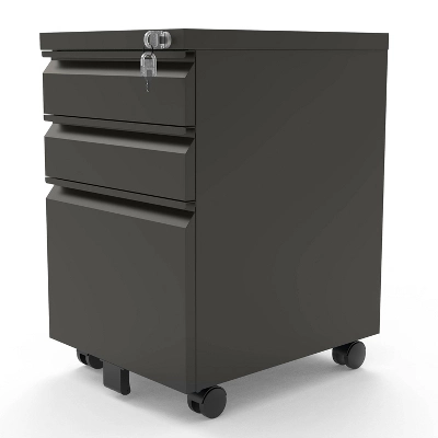 Berbrook Modern 3 Drawers Mobile File Cabinet - MiBasics - Image 6