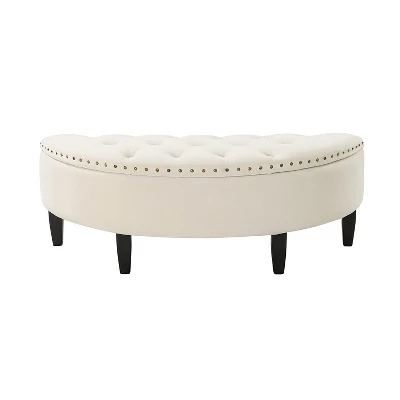 Caspar Storage Bench With Solid Wood Legs | ARTFUL LIVING DESIGN - Image 4