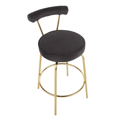Set Of 2 Rhonda Glam Counter Height Barstools - LumiSource - Image 6