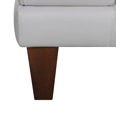 Wynne Genuine Leather Sofa Dove Gray - Armen Living - Image 7