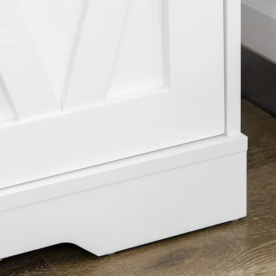 HOMCOM 70.75" Farmhouse Tall Kitchen Pantry Storage Cabinet, Freestanding Cabinets With Doors And Shelves, Kitchen Shelf Storage With 4 Tiers, White - Image 5