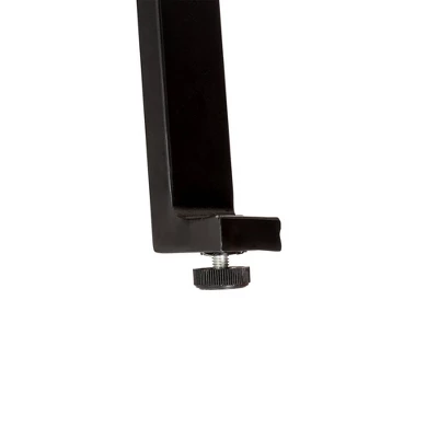 Steel Bar Table With Solid Elm Wood Top - Glitzhome - Image 6