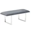 Remi Upholstered Bench French Dark Gray Velvet - Adore Decor