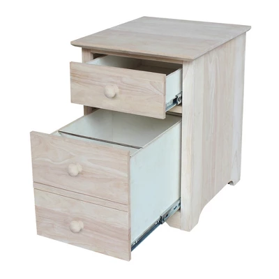 Riley 2 Drawer File Cabinet Unfinished - International Concepts - Image 4