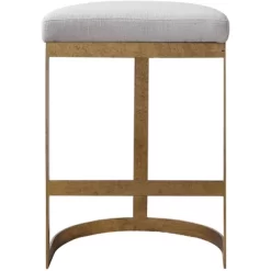 Uttermost Ivanna 26" High Half-Round Modern Gold Counter Stool