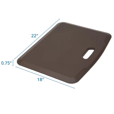 Mount-It! Standing Desk Floor Mat, Brown Standing Comfort Mat For Standing Desk, Home, Office, Kitchen, Garage, 18"x22" - Image 7