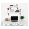 24" X 9" Corblynd Traditional Wood Wall Shelf White/Gold - Kate And Laurel