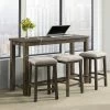 Stanford Multipurpose Bar Table Set Distressed Gray - Picket House Furnishings