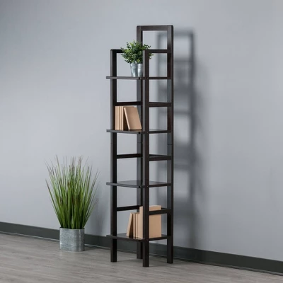 Aiden Narrow Bakers Rack Coffee - Winsome Wood - Image 6