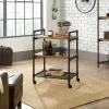 Iron City Multi Purpose Cart Checked Oak - Sauder
