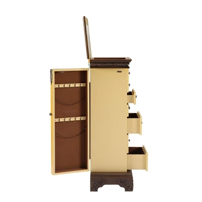 Beatrice Antique Parchment Hand Painted Jewelry Armoire - Powell Company - Image 5