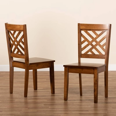 Caron Wood Dining Chair Set - Baxton Studio - Image 5
