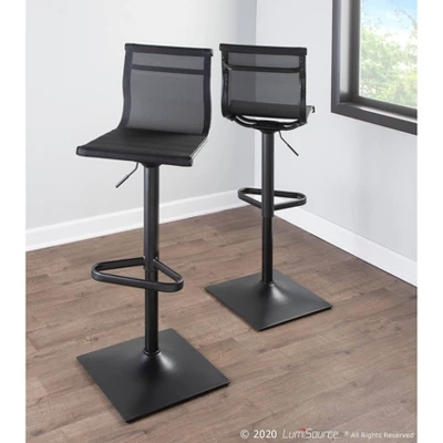 33.5" Mirage Contemporary Barstool - LumiSource - Image 7