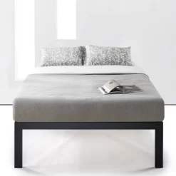 18" Just Mallet Metal Platform Bed Black - Mellow